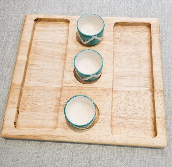 Dips snacks wooden tray - Image 3
