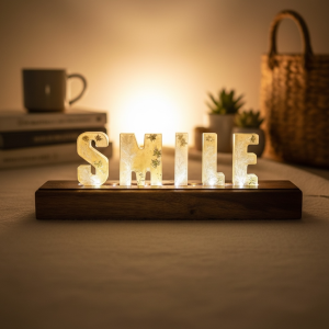 Golden Glow Name Lamp