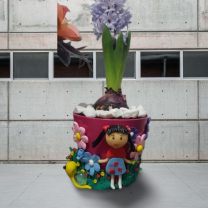 Beautiful doll ceramic pot