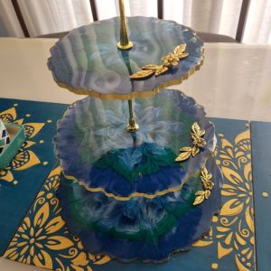 Royal blue try stand (resin )