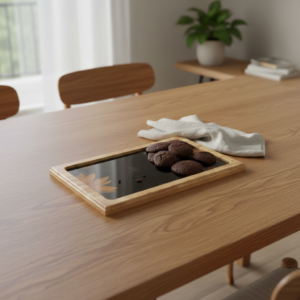 Wooden Resin Sunflower Painting Serving Tray