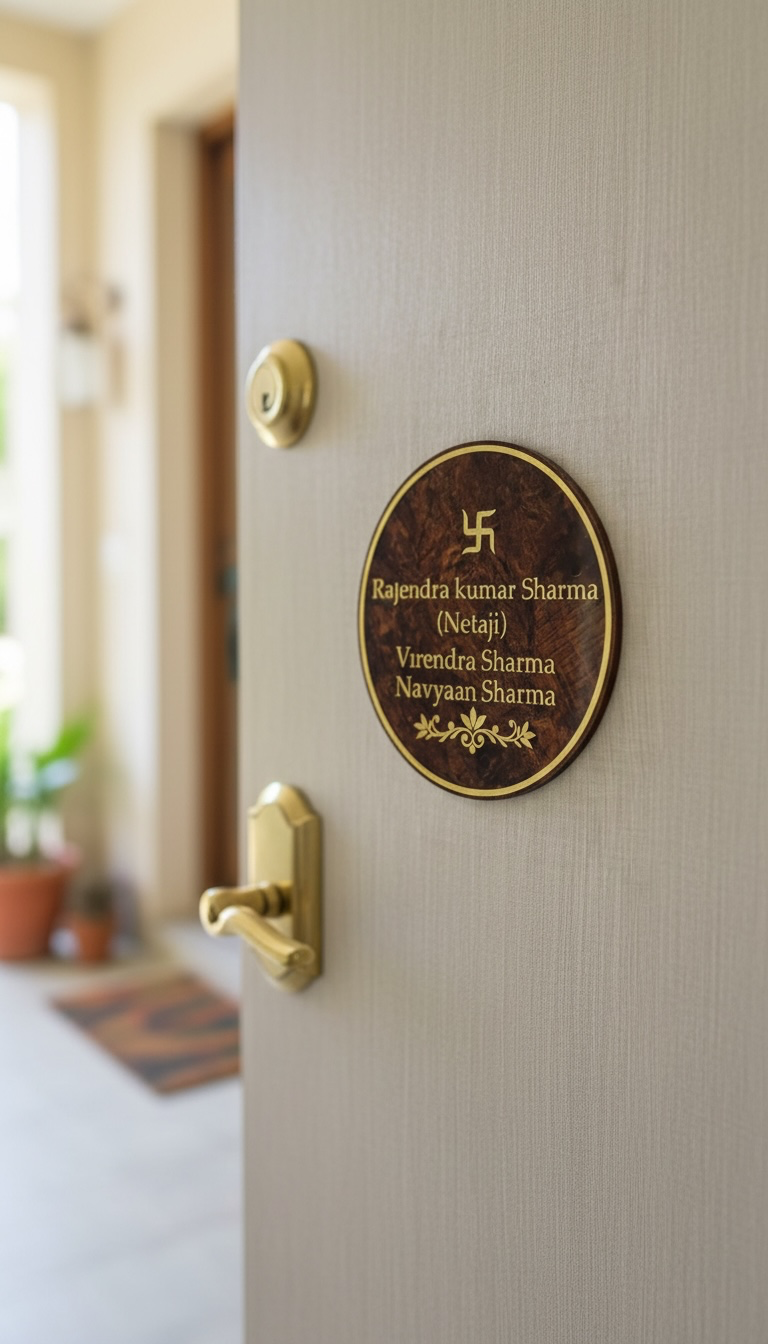 WoodAura Acrylic Name Plate