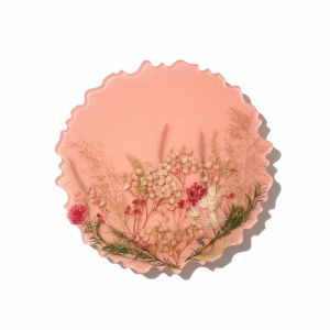 Rosé Floral Resin Décor