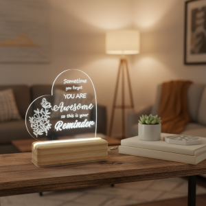 “HeartGlow Inspirational Lamp”