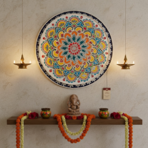 “Royal Rangoli Mandala Plate”