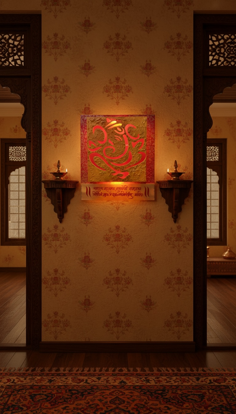 Divine Ganesh Ji LED Wall Art