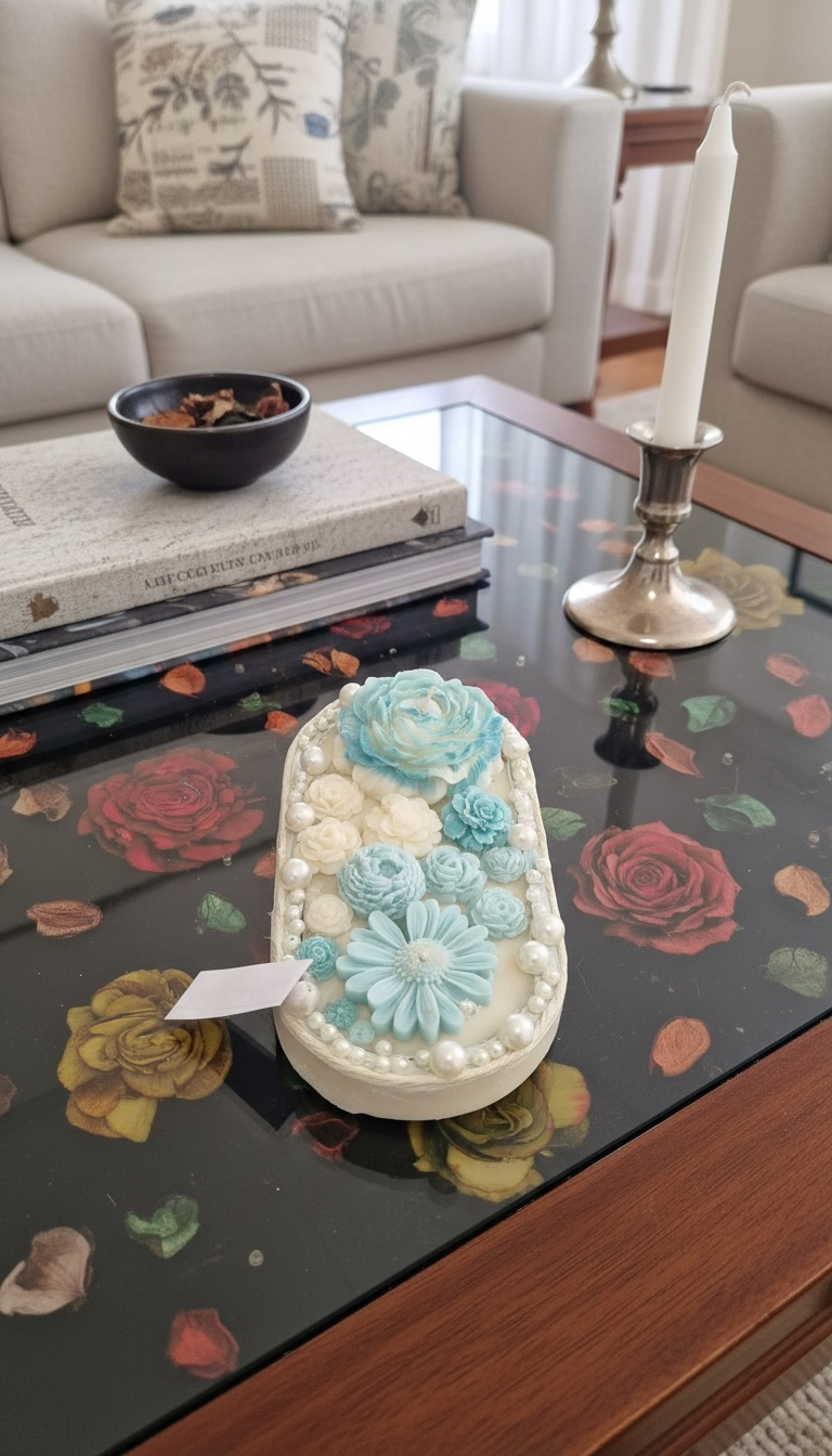 Ocean Bloom Floral Candle Tray