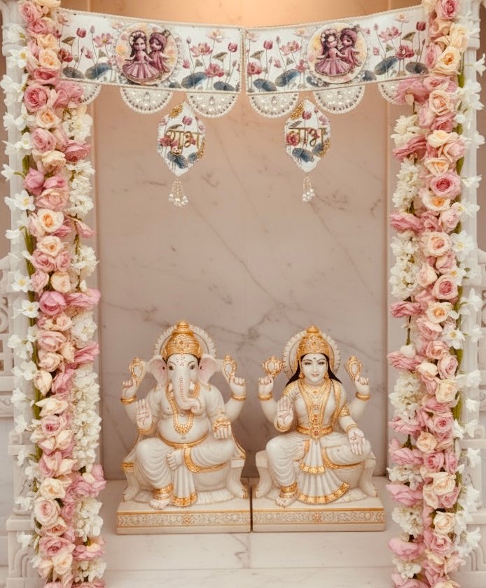 Radha Krishna Shubh-Labh Mandir Wall Décor ✨ - Image 2